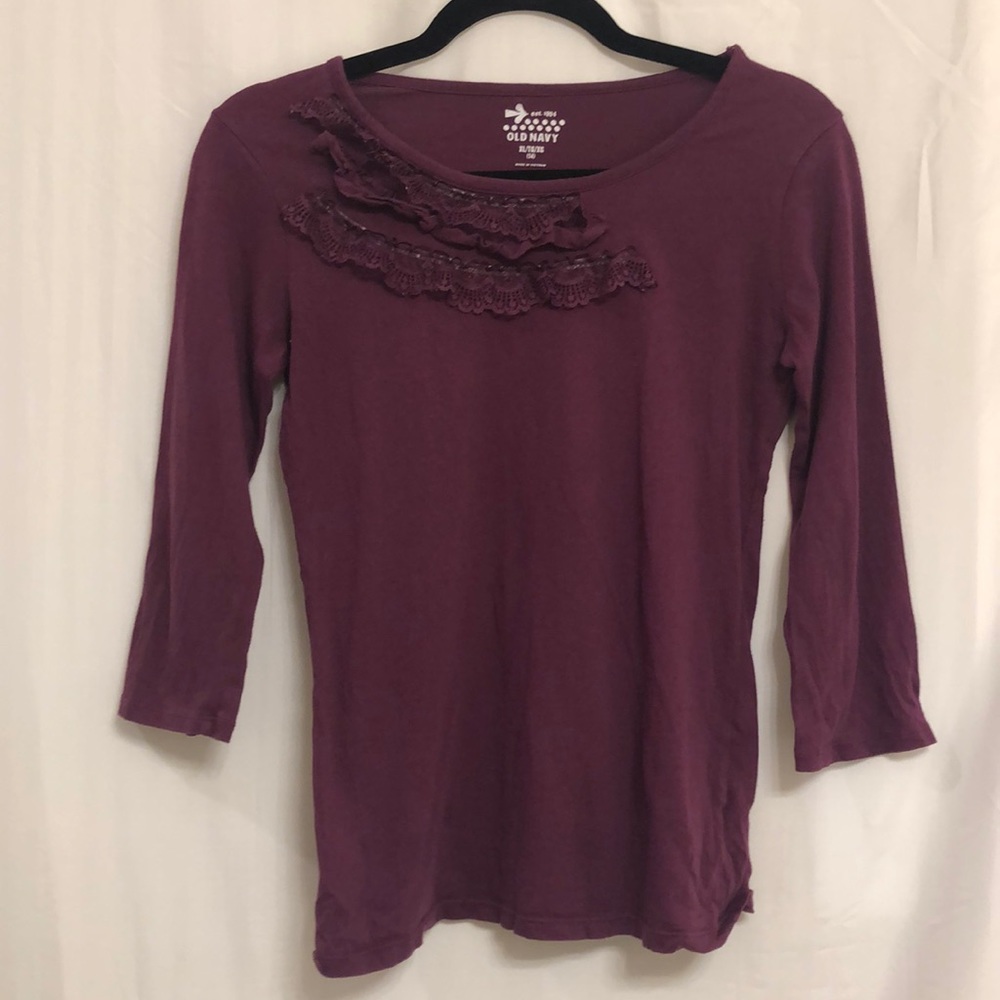 Purple 3/4 Sleeve Shirt
